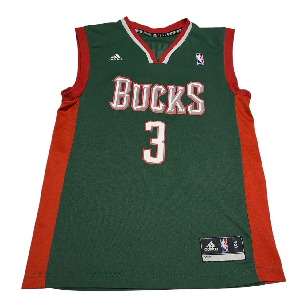 Adidas Brandon Jennings Milwaukee Bucks Jersey Mens Sz S Green NBA Basketball